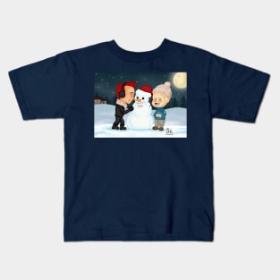 Building a Snowman Kids T-Shirt